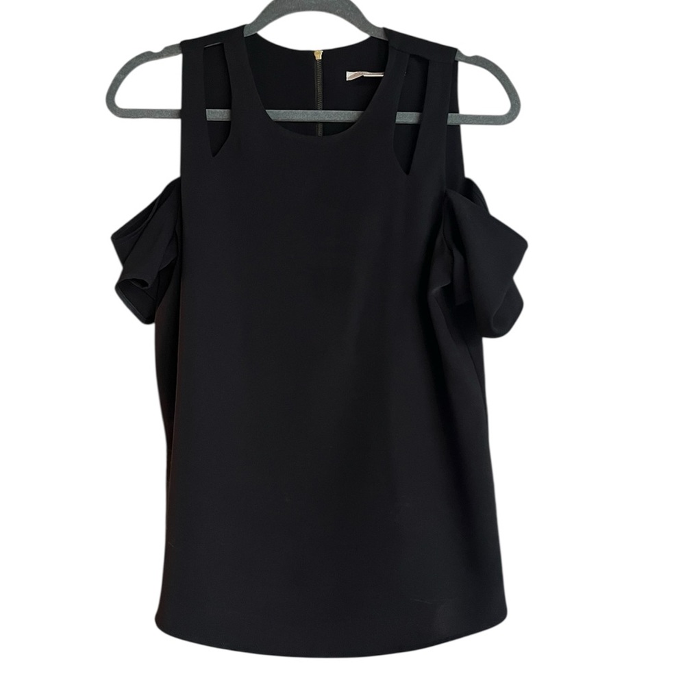 Cooper & Ella Black Cold Shoulder Blouse